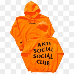 Anti Social Social Club X Undefeated Paranoid Hoodie - Paranoid Anti Social Social Club Hoodie, HD Png Download - anti social social club png
