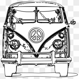 Volkswagen Clipart Hippie - Vw Bus Coloring Page, HD Png Download - keemstar beard png