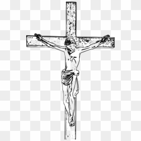 Clipart Jesus On The Big Image Png - Crucifix Line Drawing, Transparent Png - cool cross png