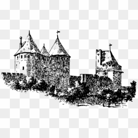 Cool Woodblock Images, Fort, Fortification, Fortified - Carcassonne Clipart, HD Png Download - cool cross png