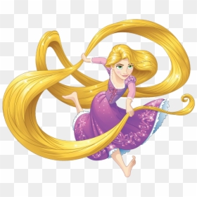 Transparent Tangled Hair Clipart - Rapunzel Disney Princesses, HD Png Download - moldura princesas png