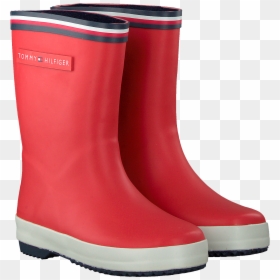Red Tommy Hilfiger Rain Boots T3x6 30250 Rainboot - Snow Boot, HD Png Download - tommy hilfiger png