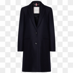Tommy Hilfiger Belle Wool Blend Classic Coat Navy - Formal Wear, HD Png Download - tommy hilfiger png