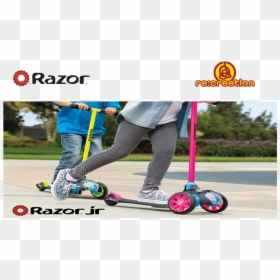 Razor - Junior Header - Razor Jr - T3 Kick Scooter, - Segway, HD Png Download - razor scooter png