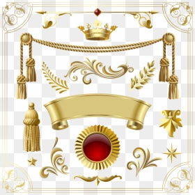 And Golden Illustrator Crown Vector Adobe Banner Clipart - Gold Crown Background Design, HD Png Download - queen crown vector png