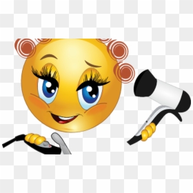 Smiley Face Clip Art With Hair - Single Clipart, HD Png Download - thumb up emoji png