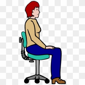 Sit Up Straight Clip Art - Person Sitting Up Straight, HD Png Download - sit png