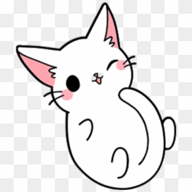 Cute Sit Cat Yang Kitten Drawing Clipart - Cute Cat Drawing Png, Transparent Png - sit png