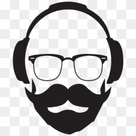 Glasses And Headphones Vector, HD Png Download - hipster man png