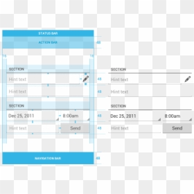 Form Dimensions And Spacing - Android Form Design Example, HD Png Download - android status bar png