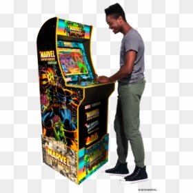 Arcade1up Games Cabinets Head To The Uk Image - Marvel Super Heroes Arcade 1up, HD Png Download - arcade cabinet png