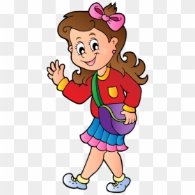 Escola & Formatura School Timetable, School Clipart, - Walking Kid Clipart, HD Png Download - kid walking png