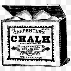 Vintage Products Illustration - Black And White Chalk Box, HD Png Download - chalk clipart png