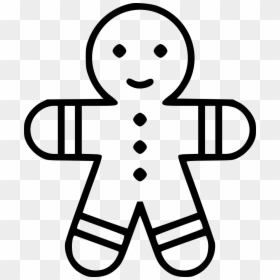 Transparent Gingerbread Man Border Clipart - Ginger Bread Man Black & White, HD Png Download - shrek gingerbread man png