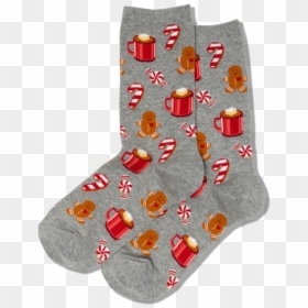 Women"s Hot Cholocate Ginger Bread Socks"  Class="slick - Sock, HD Png Download - shrek gingerbread man png