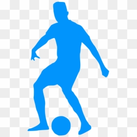 Transparent Soccer Player Silhouette Png - Futbol Azul Png, Png Download - soccer silhouette png