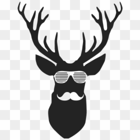 Hipster Deer Rubber Stamp - Sunglasses Party, HD Png Download - png hipster