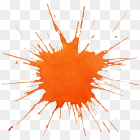Orange Paint Splatter Transparent, HD Png Download - splat png