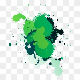 Splash Of Green Paint, HD Png Download - splat png