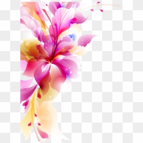 Pink Floral Abstract Background, HD Png Download - png flowers vectors