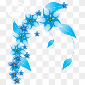 Blue Design Background Png, Transparent Png - png flowers vectors