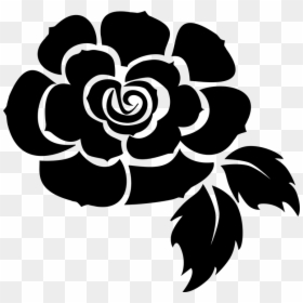 Flower Black And White Vector, HD Png Download - png flowers vectors