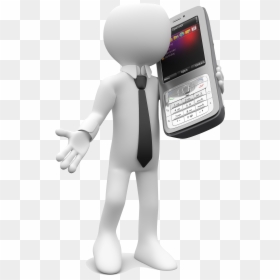 3d Man Calling Cell Phone, HD Png Download - mobile clipart png
