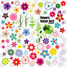 Flowers Free Download Vector, HD Png Download - png flowers vectors