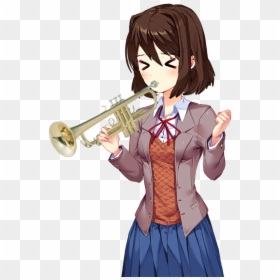 Sayori Doki Doki Literature Club Png, Transparent Png - bansuri png