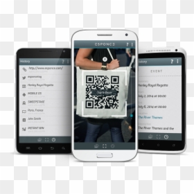 Android Phone Scanning Qr Code, HD Png Download - qr code png