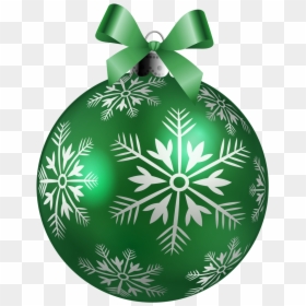 Green Christmas Balls Clipart, HD Png Download - christmas ribbon png