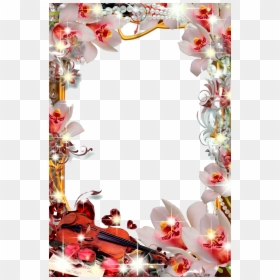 Love Transparent Photo Frame, HD Png Download - white flower png