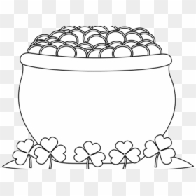 Pot Of Gold Clipart Outline, HD Png Download - pot of gold png