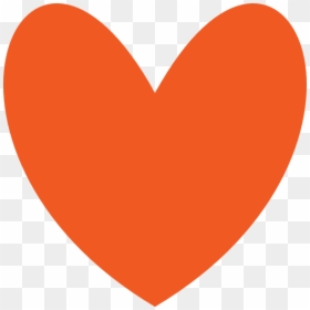 Orange Color Heart Shape, HD Png Download - heart shape png