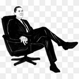 Sitting, HD Png Download - obama png