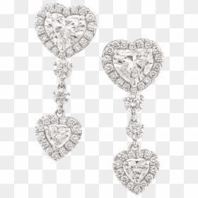 Heart Shape Diamond Earring, HD Png Download - heart shape png