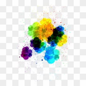 Colorful Ink Splash Png, Transparent Png - watercolor splash png