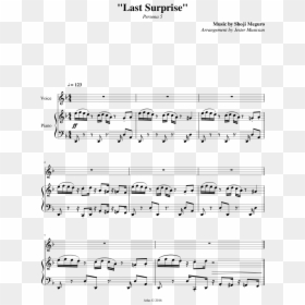 Last Surprise Piano Sheet Music, HD Png Download - persona 5 png