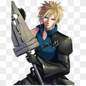 Anime Final Fantasy 7 Cloud, HD Png Download - cloud strife png