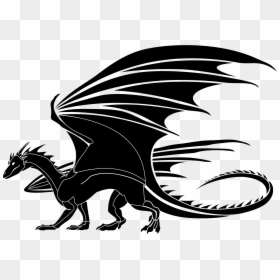 Dragon Black And White Clipart, HD Png Download - chinese dragon png