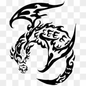 Tribal Dragon Clip Art, HD Png Download - chinese dragon png