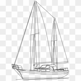 Line Art,watercraft,sailing - Sail, HD Png Download - sail png