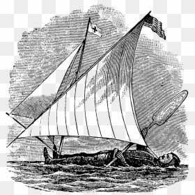 Victorian Inventions Manboat Free Vintage Clip Art - Sail, HD Png Download - sail png