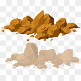 Boulder Vector Pebbles - Stone Is Broken By The Last Stroke, HD Png Download - pile of rocks png