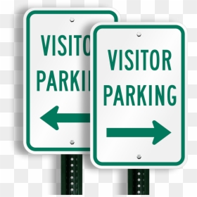 Visitor Parking Sign - Visitor Way To Parking Sign, HD Png Download - parking sign png