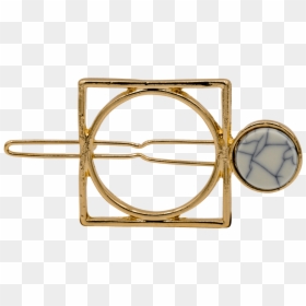 Gold Geometric Hair Clip With Stone - Polskie Radio Logo, HD Png Download - hair clip png