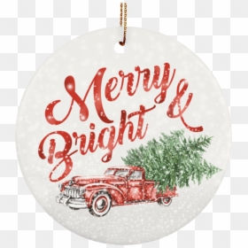 Christmas Card, HD Png Download - red truck png