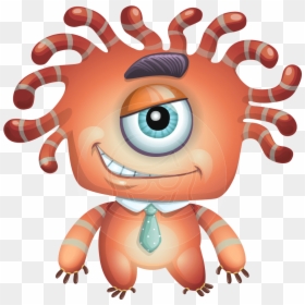 Octopus Monster Cartoon Vector Character Aka Mister - Cartoon, HD Png Download - octopus tentacle png