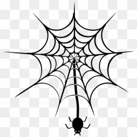 Spider Hanging Of Web - Jaring Laba Laba Spiderman, HD Png Download - white spider web png