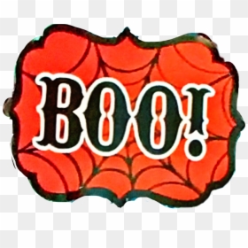 #boo #sign #orange #black #white #spiderweb #web #halloween, HD Png Download - white spider web png